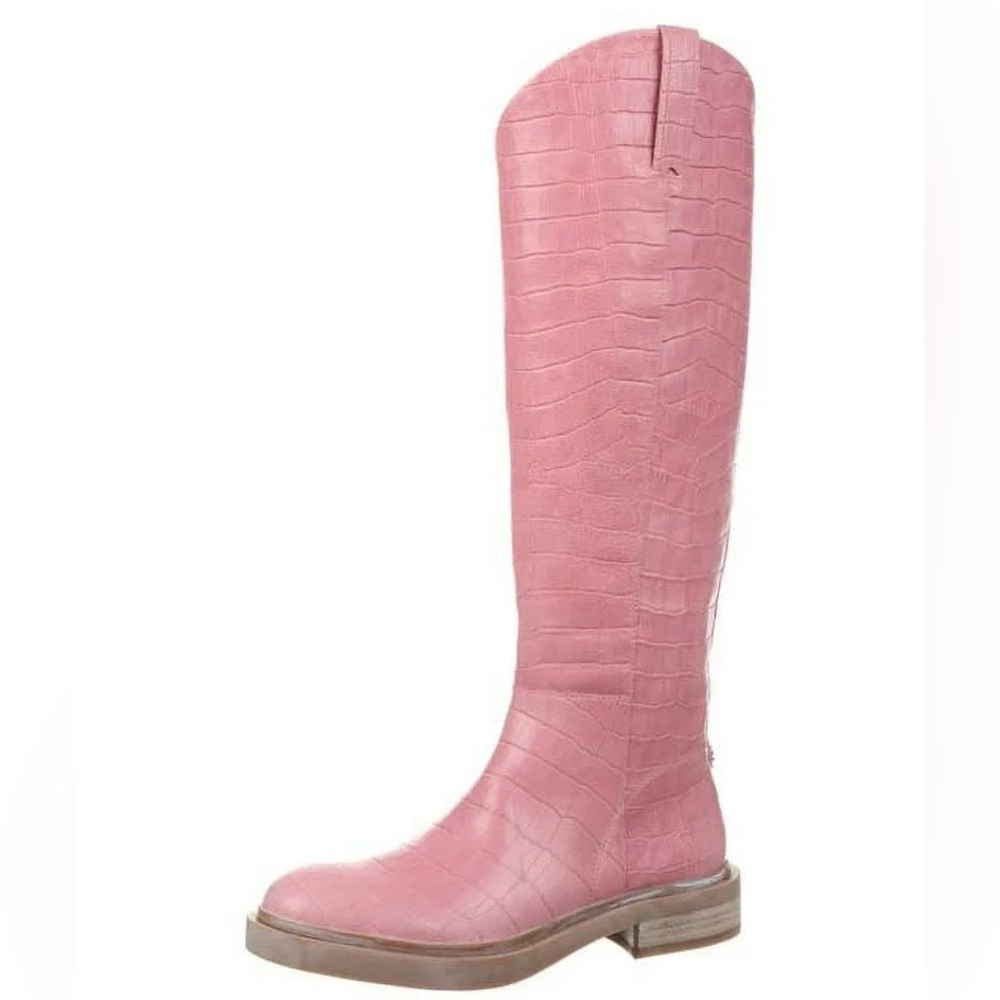 Sam Edelman Fable Pink Leather Knee Boots
